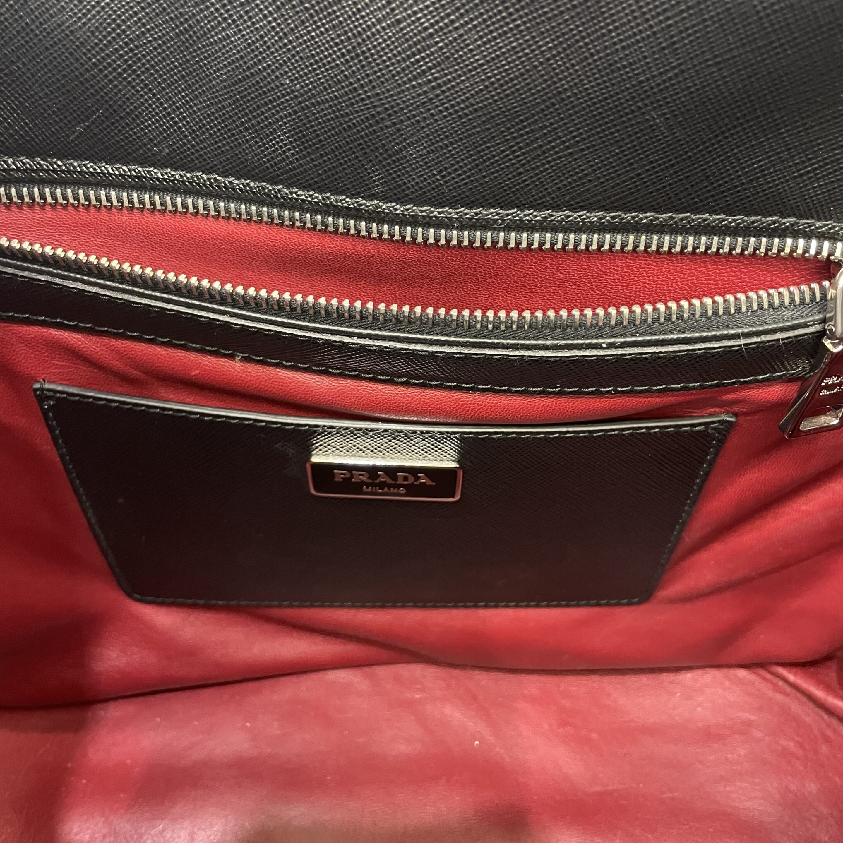 Borsa Saffiano Borchiata di Prada Nera - immagine 7